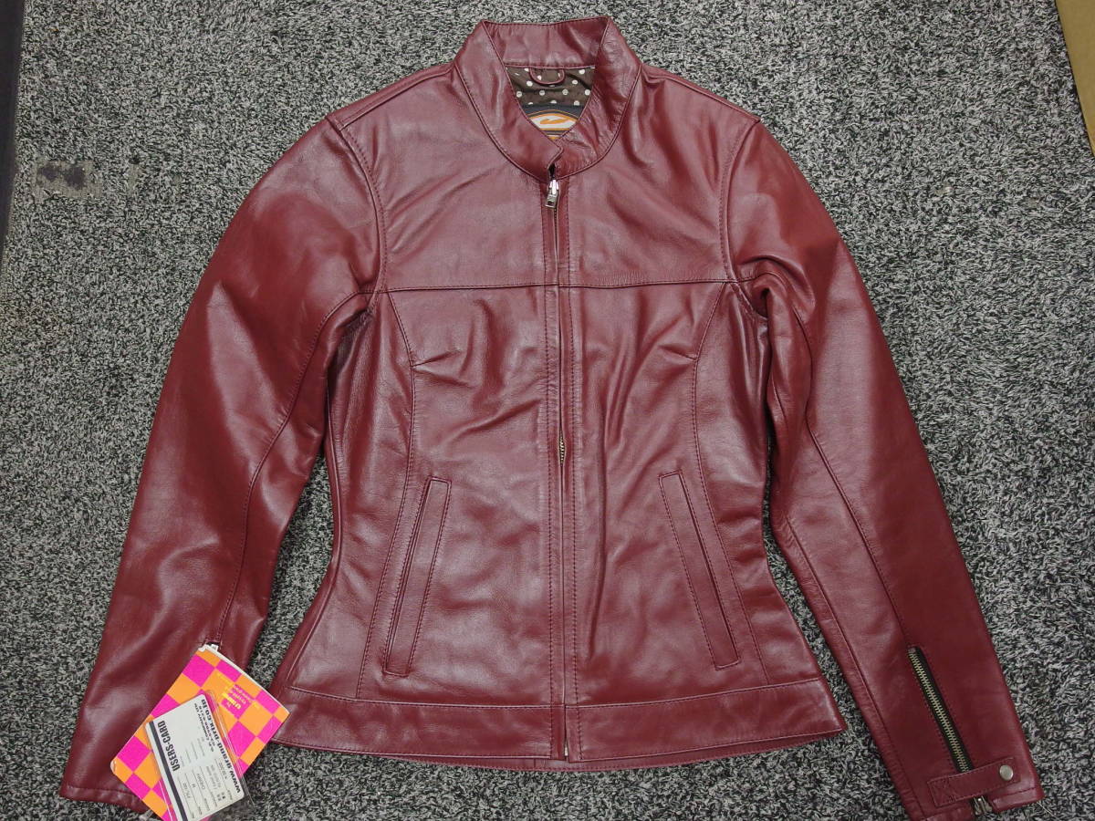 ・■GPカンパニー FTL-103 レディースレザージャケット チェリー サイズ:レディースM■拍卖