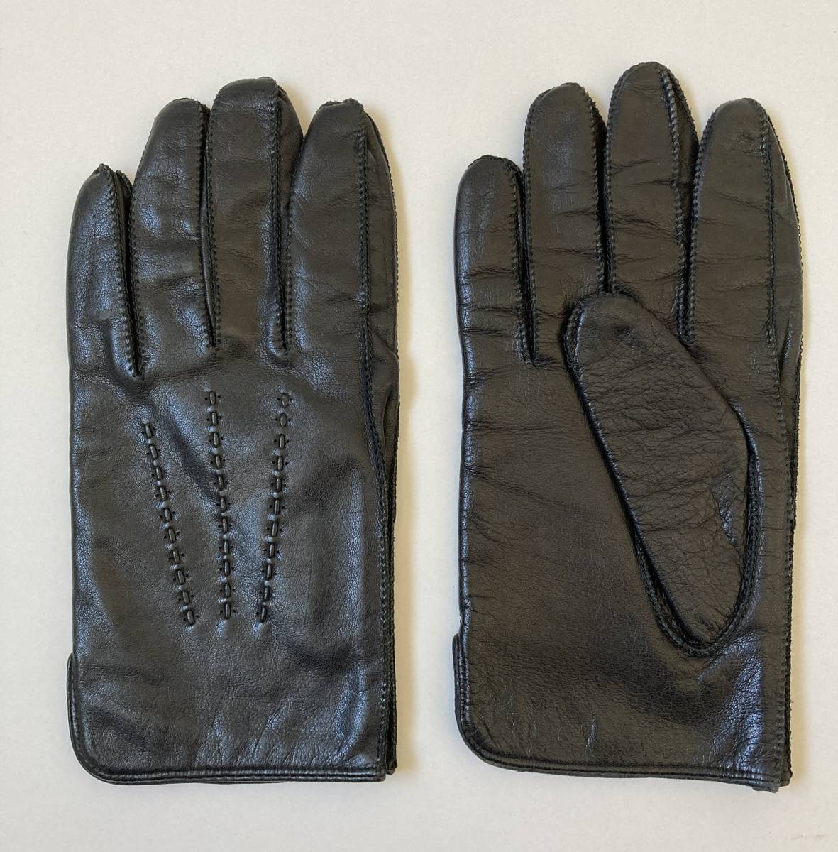 【新品!美品!未使用】メンズ 本革 手袋 皮革 レザー 冬 あったか 高級品 てぶくろ 黒 ブラック 男性用 紳士拍卖