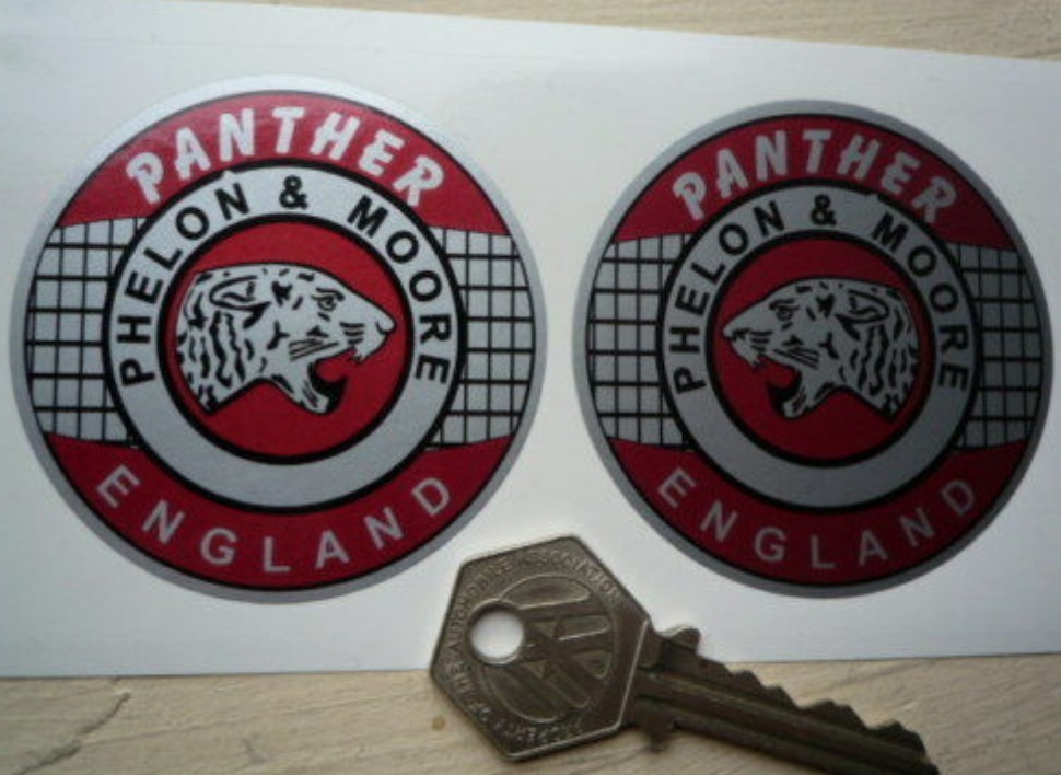 送料無料 PANTHER Phelon & Moore パンサー ステッカー デカール 2枚セット 60mm拍卖