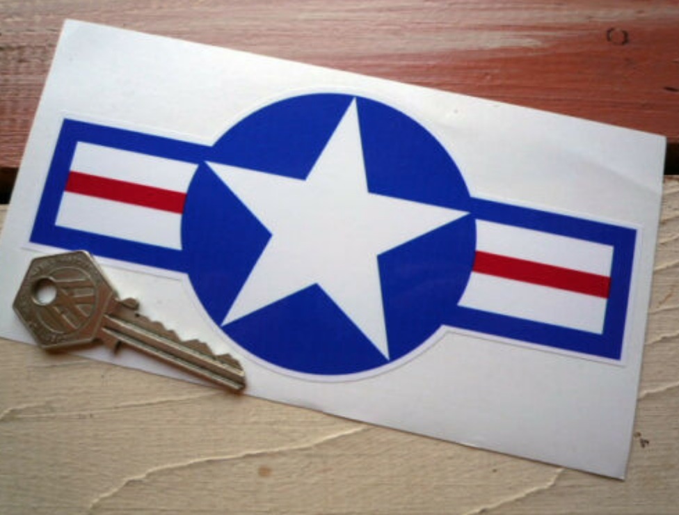 送料無料 USAAF Hot Rod Car STICKER ステッカー デカール セット 160mm × 80mm拍卖