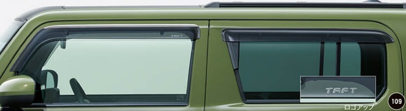 タフト/TAFT LA900S/LA910S:純正 ワイドバイザー (ステンレスモール付) 1台分4本セット拍卖