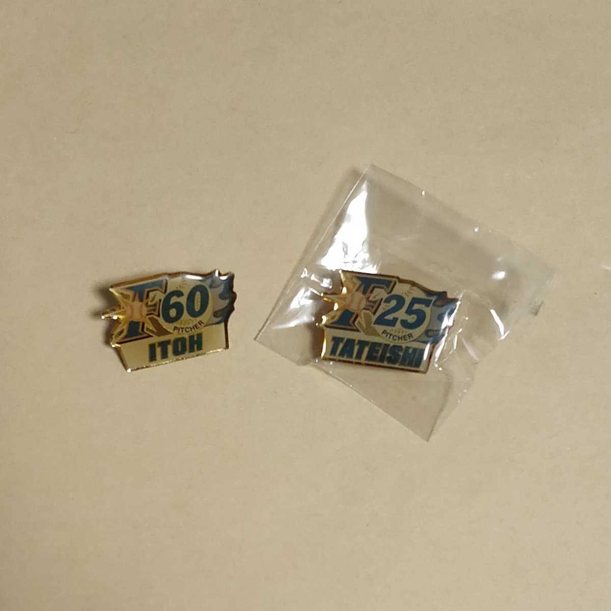 ピンバッジ 日本ハムファイターズ ピンバッチ ガチャポン 日本ハム 立石 伊藤 2006年 25 60 日本ハム・ファイターズ拍卖