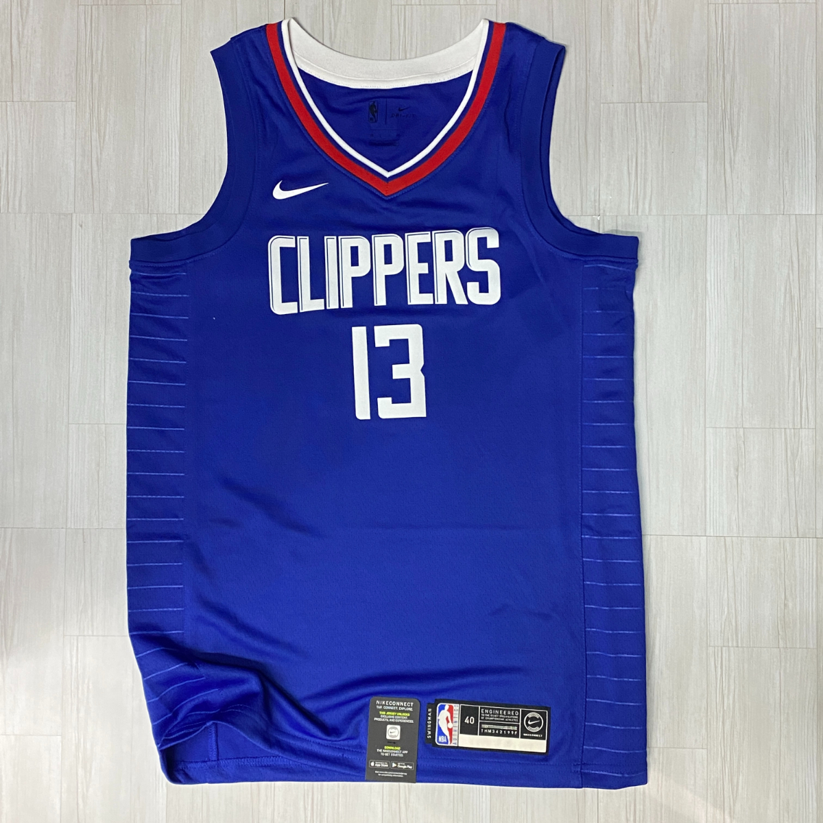 USA正規品 【2XL】 NIKE ナイキ NBA クリッパーズ LA Clippers ポールジョージ George #13 オーセンティック バスケシャツ ロイヤルブルー拍卖