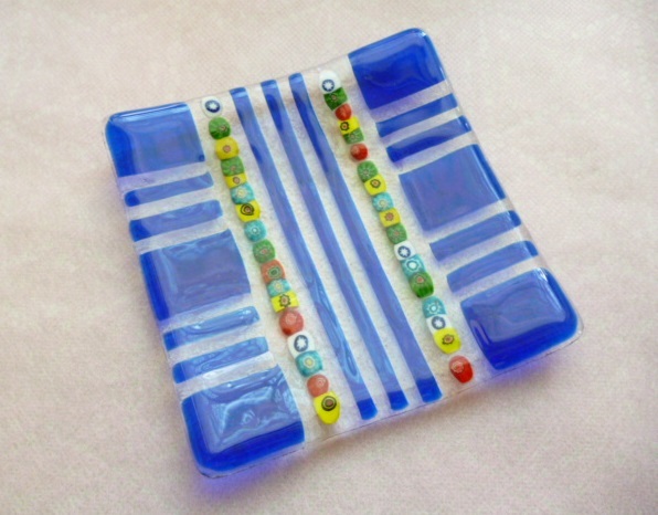 β Venetian glass ベネチアングラス 飾り皿 トレイ β 皿 小物入れ ヴェネチアン ベネチアンガラス ミルフィオリ お皿 アクセサリー入れ 拍卖