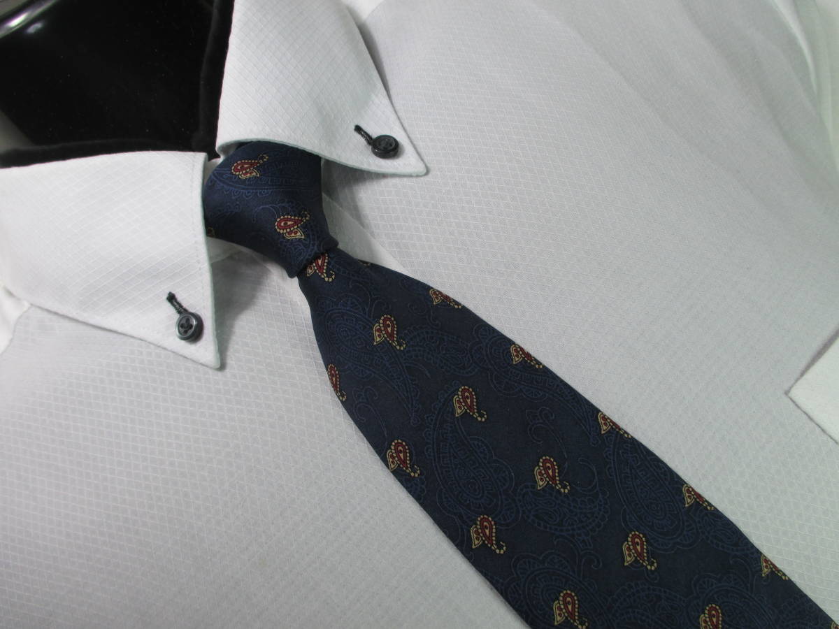 ◆ネクタイ◆企業関連◆珍品・レア◆コレクション◆大韓航空 KOREAN AIR ◆ペーズリー柄◆紺色系◆第24弾ブランドがいっぱい◆24-270◆拍卖