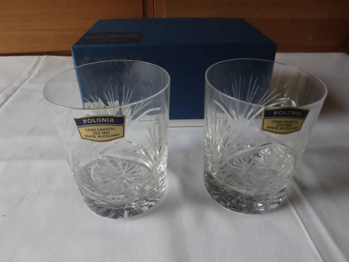 ②POLONIA ポーランド製 ペアロックグラス拍卖