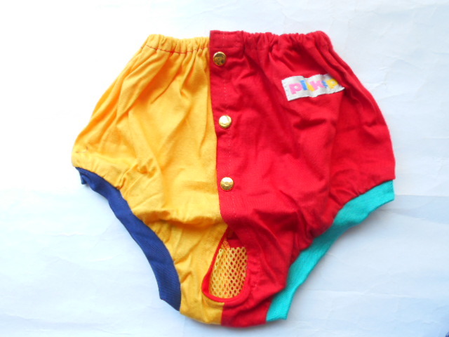 小型犬★ピンクプードル サニタリーパンツ 生理用パンツ L レッド×イエロー シーズー等拍卖