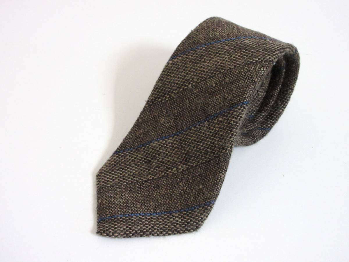 クリスチャンディオール Christian Dior モヘヤ ウール ネクタイ ブラウン yg408拍卖