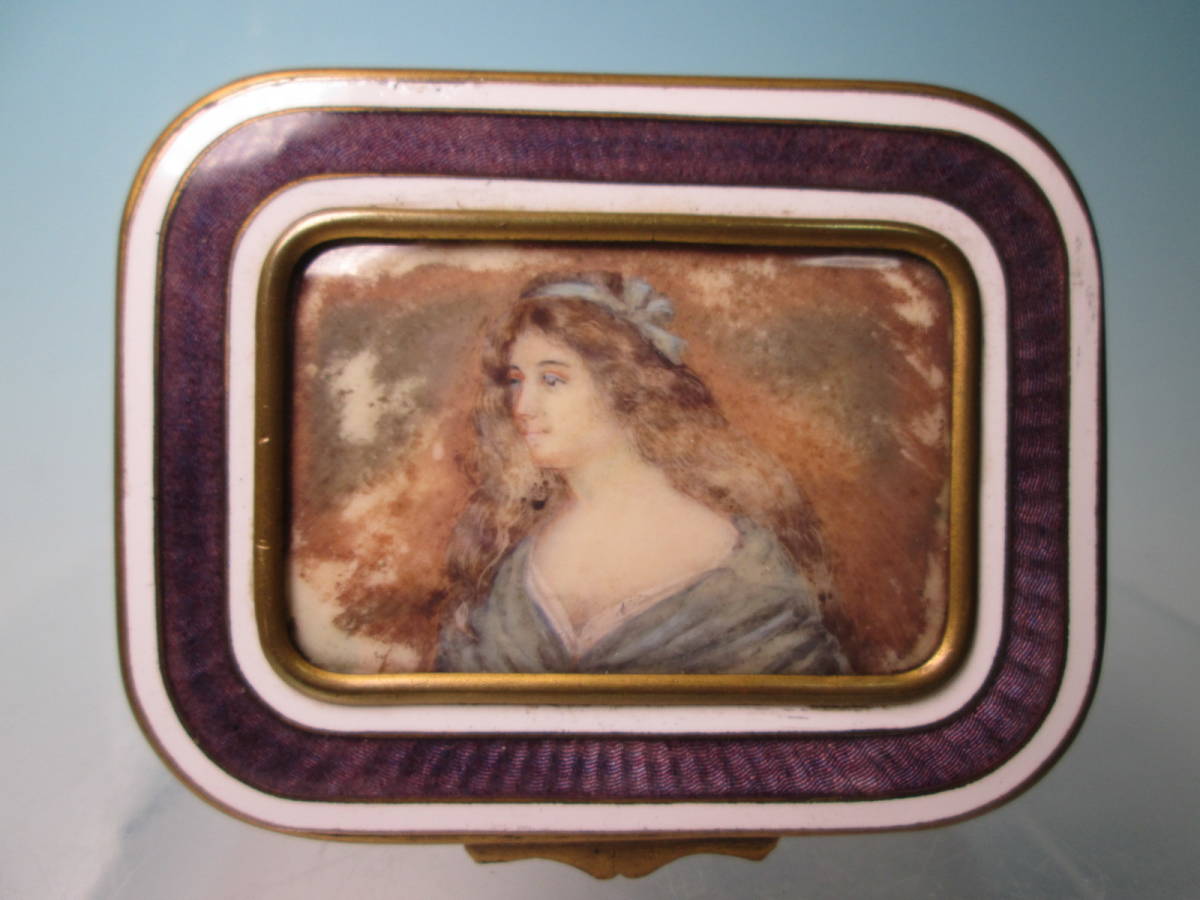 ☆アンティーク・七宝細工 貴婦人ジュエリーボックス 176g 小箱拍卖