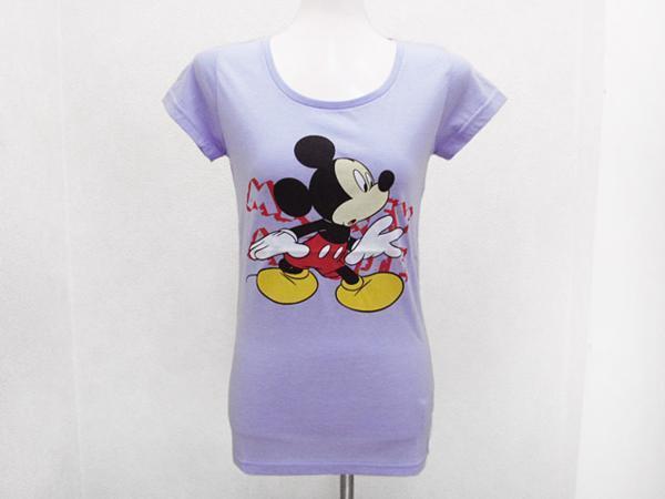TTU スタッズ ミッキー半袖Tシャツ 青色ブルー レディースM / ディズニー女性Tee拍卖