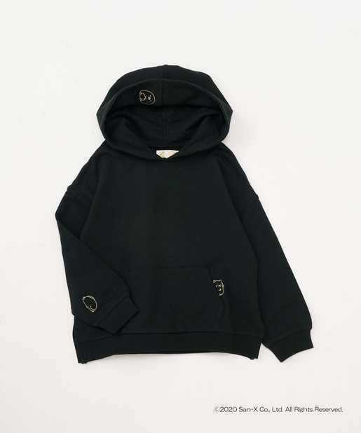 タグ付 CIAOPANIC TYPY キッズS チャオパニックティピー すみっコぐらしコラボ 裏起毛スウェット ワイドパーカー トレーナー 黒 未使用新品拍卖