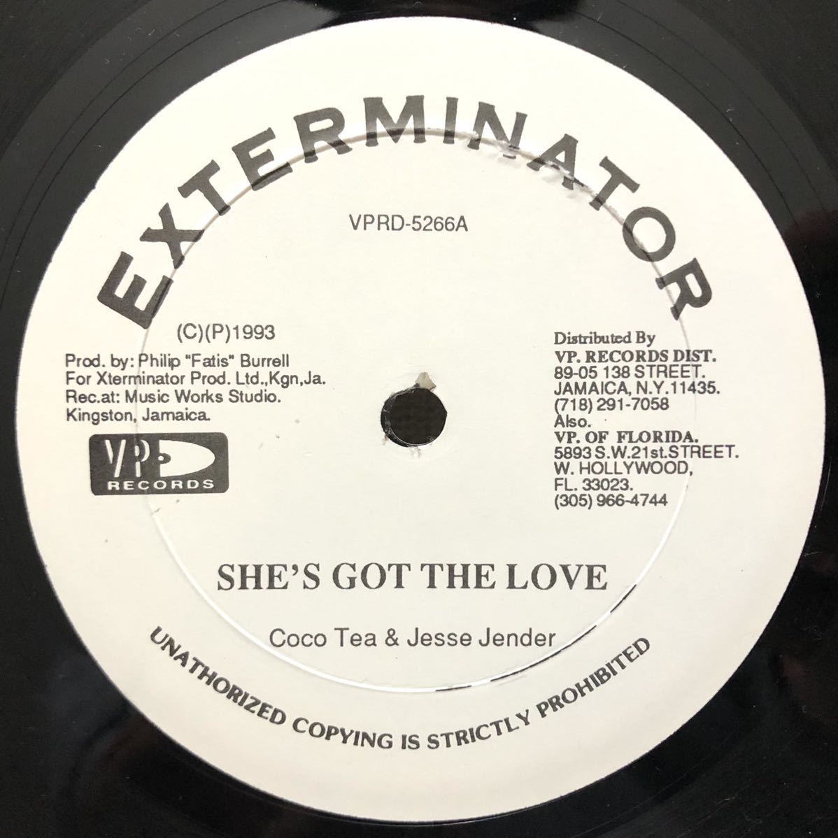レア 倉庫出 1993 Coco Tea & Jesse Jender / She's Got The Lover Original UK 12 Exterminator シュリンク 当時物 絶版拍卖