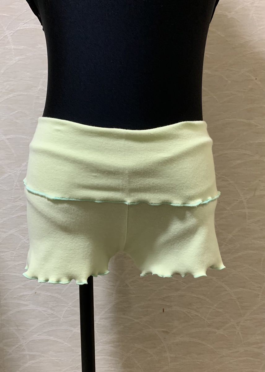 バレエ ショートパンツ折り返しタイプ ミント キッズ130拍卖