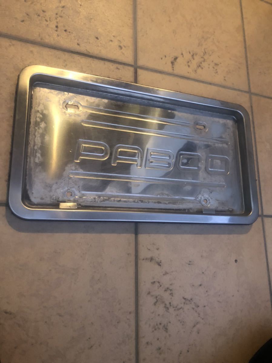 パブコ ステンレス 大型 ナンバー プレート フレーム 枠 トラック メッキ PABCO拍卖