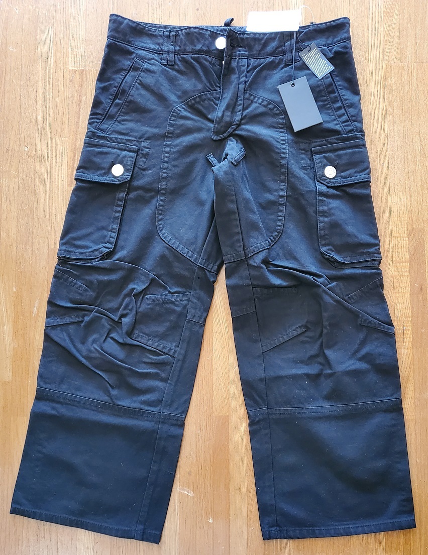 ★ 未使用正規品保管良好 DSQUARED2(ディースクエアード) ★ ブラックペインターパンツ/ 46拍卖