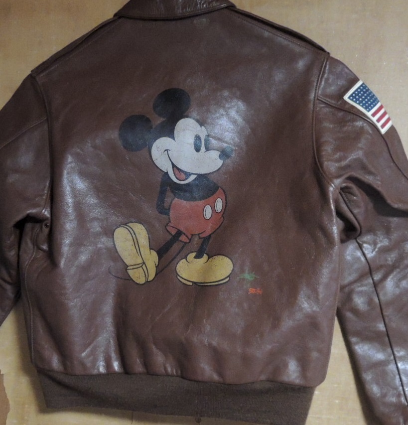 即決価格 世界限定50着 トイズマッコイ A-2 ミッキーマウス カスタムモデル バックペイント ハンドペイント ウォルト ディズニー拍卖