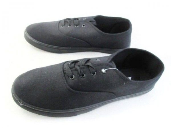 1円~AL492新品AAAローカット/レースアップスニーカー24㌢黒♂拍卖