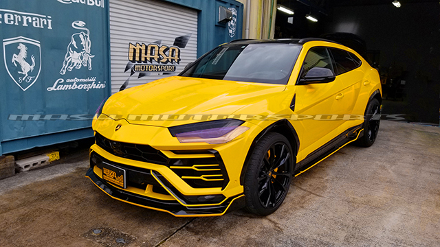 LAMBORGHINI URUSランボルギーニウルスヘッドライトスモークプロテクションフィルム洗車傷など完全保護シートブラックアウトカーラッピング拍卖