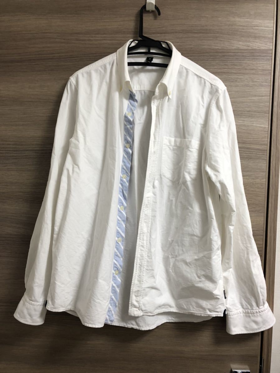 サイラス SILAS オックスフォードシャツ 白 Lサイズ ポルトガル製拍卖