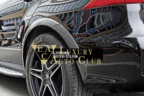 ベンツ M W166 ML63 カーボンオーバーフェンダーアーチ エアロ スポイラ- リアルカ-ボン綾織り 外装カスタム フェンダートリム フレアー拍卖