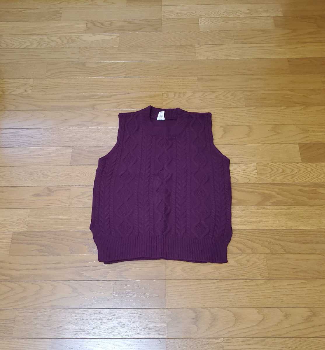 最終値下げ 179/WG レディース ニットベスト ベスト フリーサイズ ボルドー色拍卖