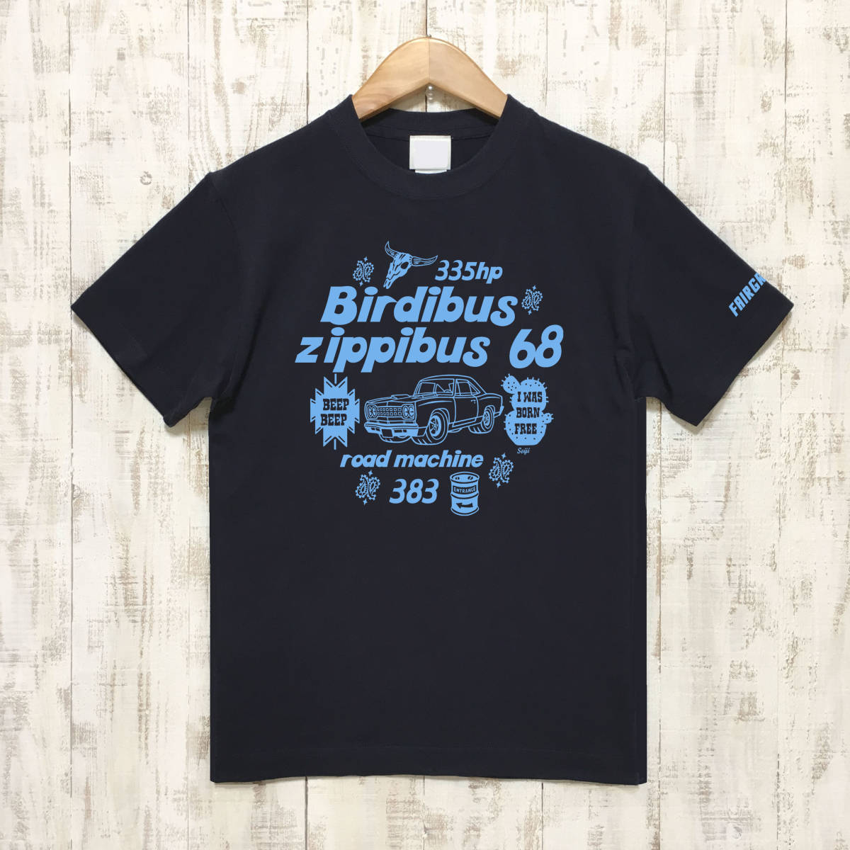 ■ BIRDIBUS Tシャツ■Lサイズ(ネイビーxライトブルー)アメ車 アメリカ ロードランナ- モパ- MOPAR ROADRUNNER PLYMOUSE拍卖