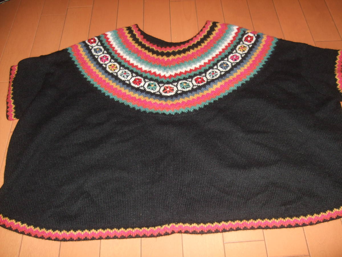 良品送料込即決☆CAROLINA K デザインニット☆アルパカ混 サイズS拍卖