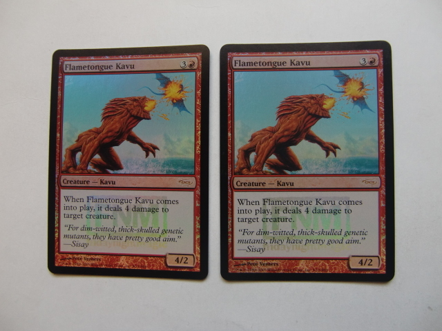バイン MTG 火炎舌のカヴー/Flametongue Kavu foil 英語2枚 FNM プロモ?拍卖