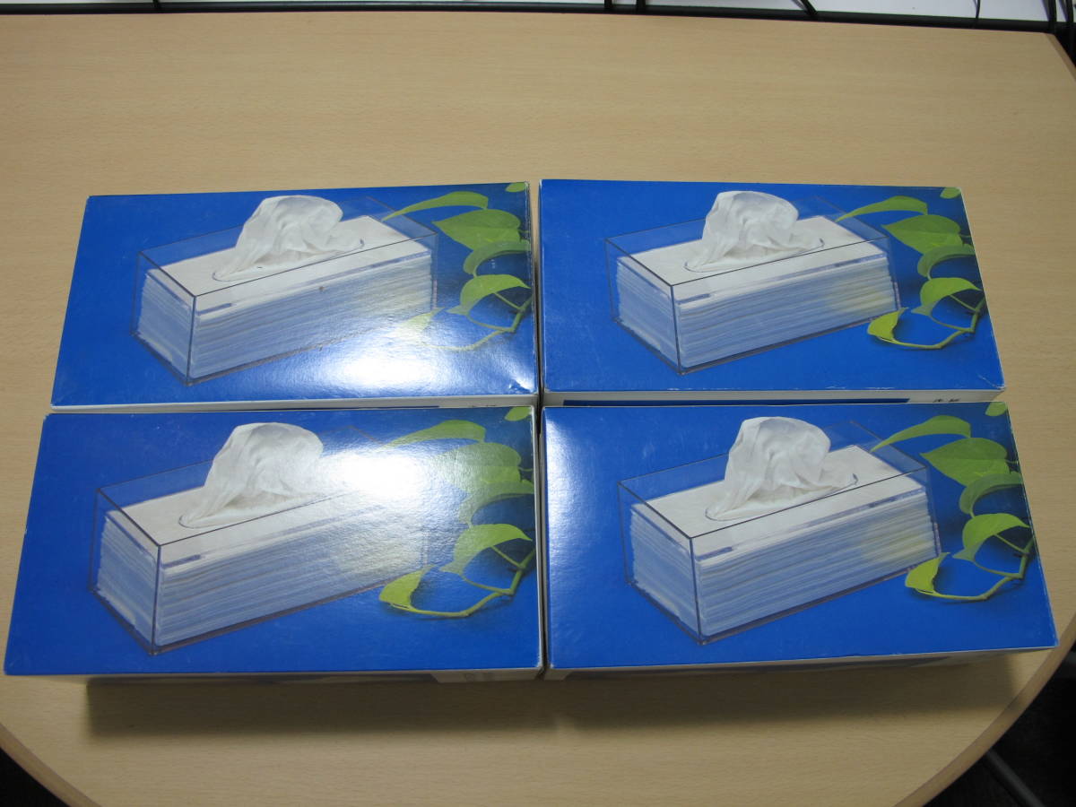 蝶プラ工業 デスコ ティッシュケース 透明 クリアティッシュケース 125×244×86H(mm) 4個セット 新品拍卖