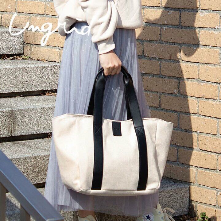 アングリッド トートバッグ 肩掛け Ungrid キャンバス A4拍卖