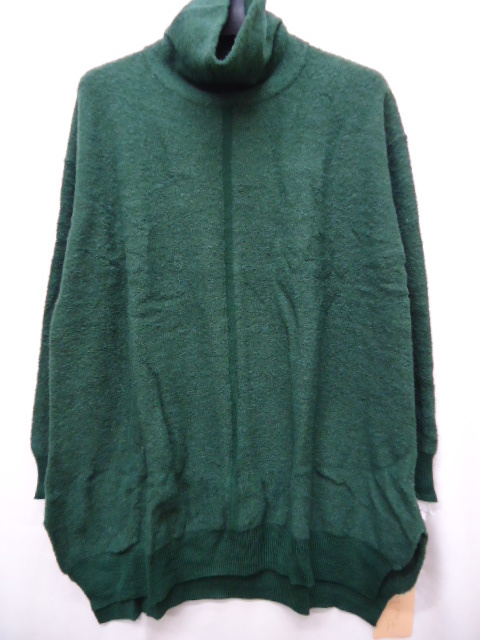 【KCM】MATO-125★新品★【Pizzo Bianco/ピッツォビアンコ】レディース 長袖ニット タートルネック セーター グリーン系 サイズ F拍卖