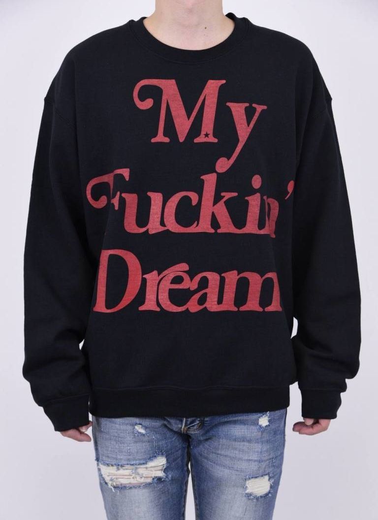 M エム big logo sweatshirt My Fuckin' Dream 黒 サイズL スウェット ビッグシルエット拍卖