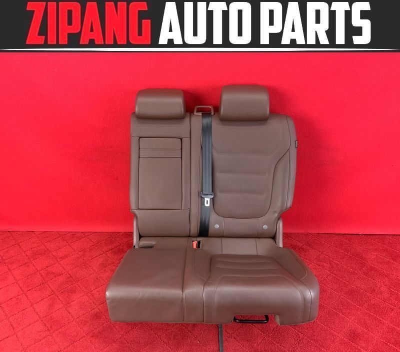 VW057 7P トゥアレグ V6 4WD 本革 左リア シート ◆ブラウン 【動画有り】◎★即決★拍卖