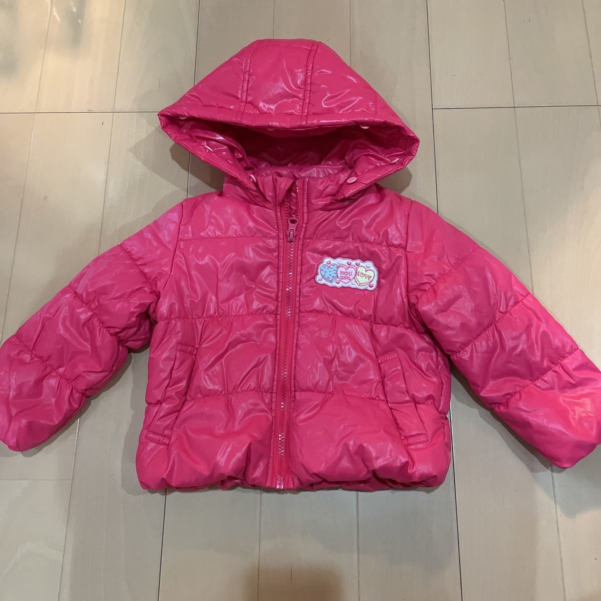 送料無料 NOU(ベベ) 中綿ジャケット コート ブルゾン ジャンパー ピンク 90cm 送料込み拍卖