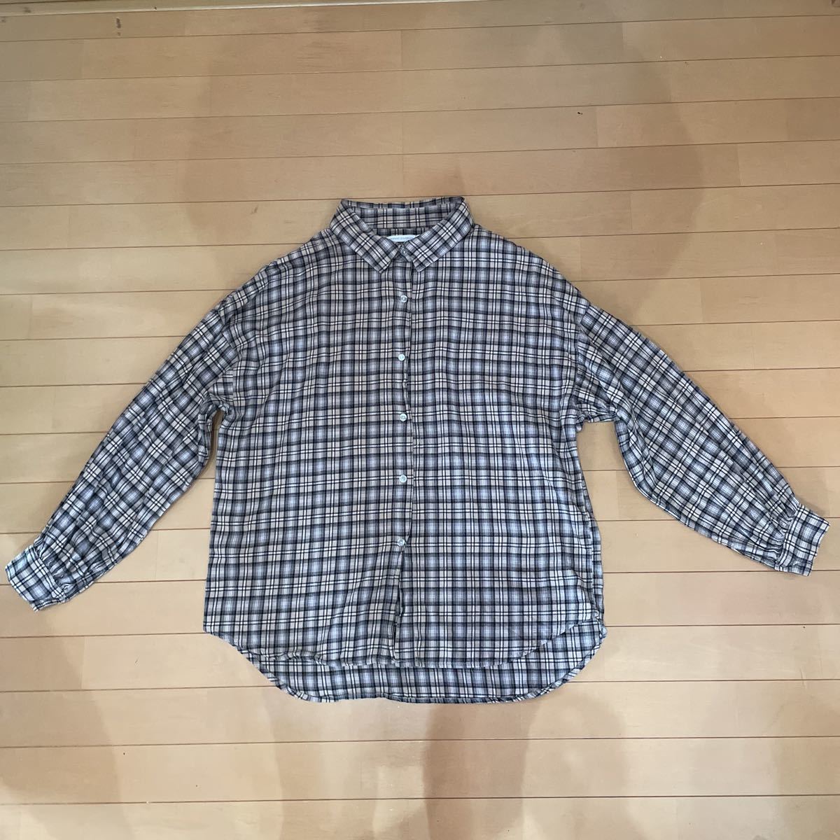 送料無料 BROWNY STANDARD 長袖チェックシャツ サイズF WEGO オーバーサイズ ゆったり 送料込み拍卖