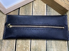 【姫路レザー】チャック使用 ペンケース 小物入れ 革 本革 オイルレザー拍卖