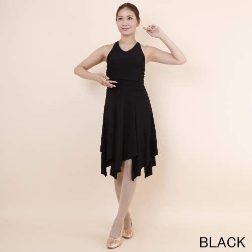 新品◎社交ダンス◎ワンピース 黒 練習着 送料無料拍卖