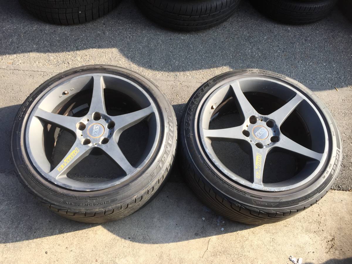 ◆AS1221-2◆WILCOX HUNTER◆17インチ アルミホイール◆TRIANGLE 215/45R17◆2本セット◆中古品◆拍卖