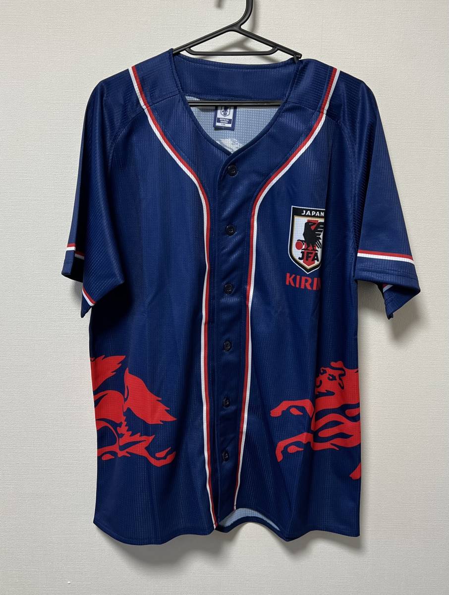 新品同様 KIRIN キリンチャレンジカップ キリチャレの日 日本代表 ベースボールシャツ ユニフォーム サイズL拍卖