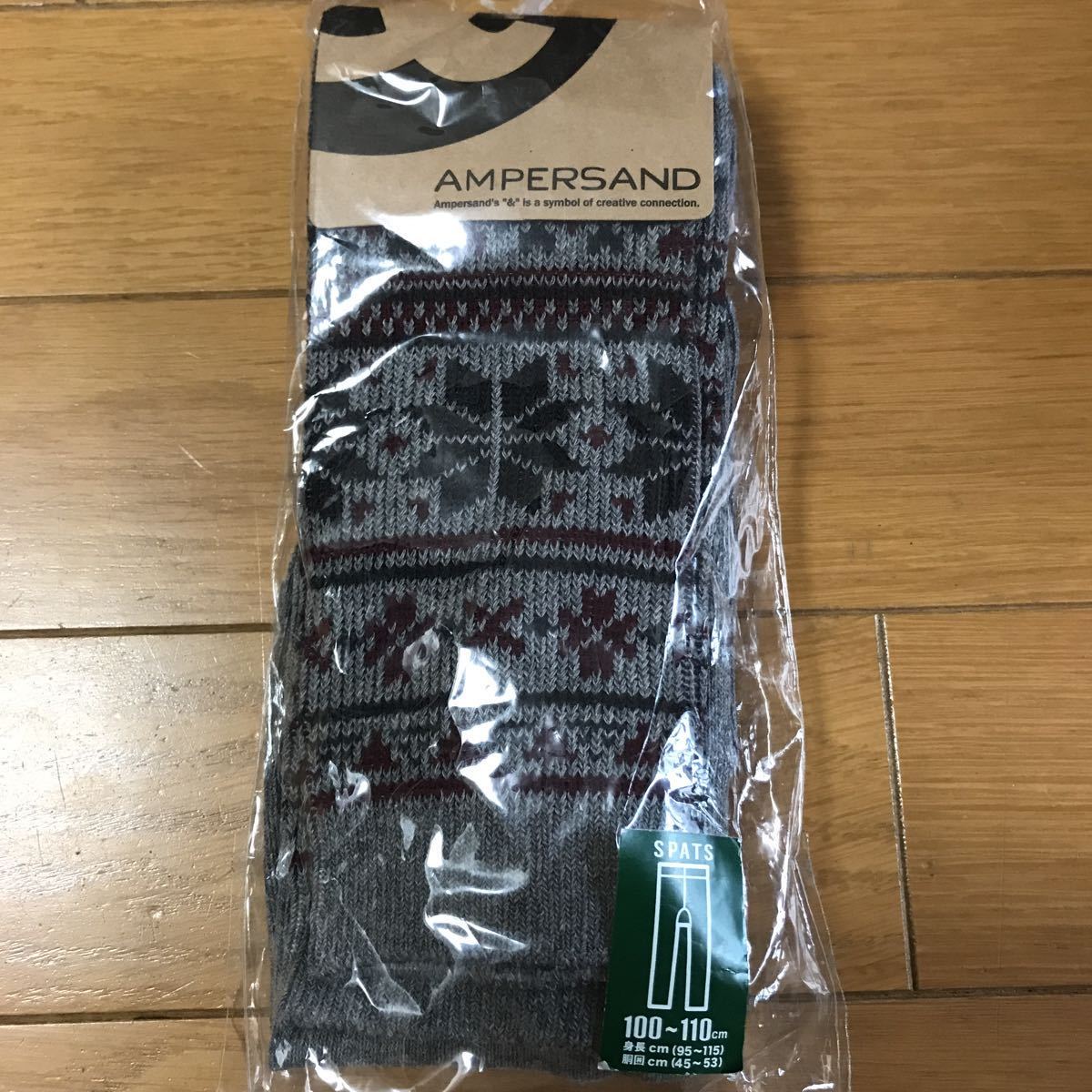 新品未使用 ampersandノルディック柄スパッツ100~110 グレー拍卖