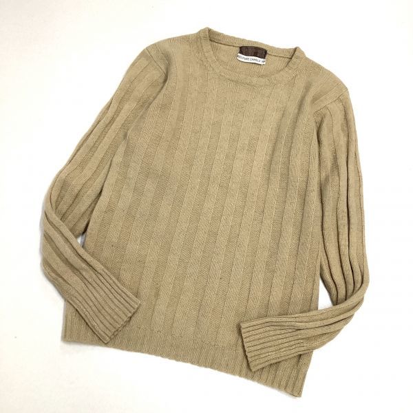 【高級感溢れるカシミヤ 100%】Yves Saint-Laurent イヴ・サンローラン カシミアニット セーター レディース フリーM相当 キャメル 滑らか拍卖