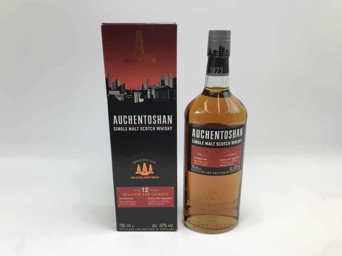 未開栓 AUCHENTOSHAN(オーヘントッシャン)12年 40% 700ml 古酒 ウイスキー 211209-1拍卖