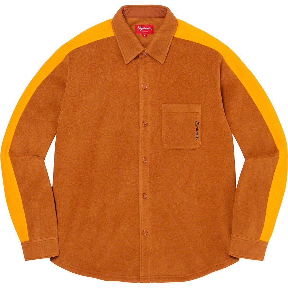 【新品未使用】 21AW 22 新品 SUPREME シュプリーム POLARTEC SHIRT ポーラテックシャツ 長袖 RUST Lサイズ 即決早い者勝ち拍卖