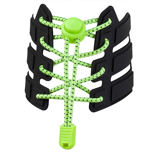 靴ひも 結ばない 靴紐 ほどけない くつひも 伸縮 ゴム 伸びる靴紐 脱ぎ履き ワンタッチ 楽々 大人 子供 レースロック(蛍光イエロー)拍卖