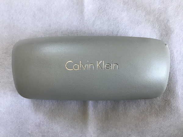 中古 CK カルバンクライン Calvin Klein 眼鏡ケース メガネケース 合皮素材 グレー /①(5)拍卖