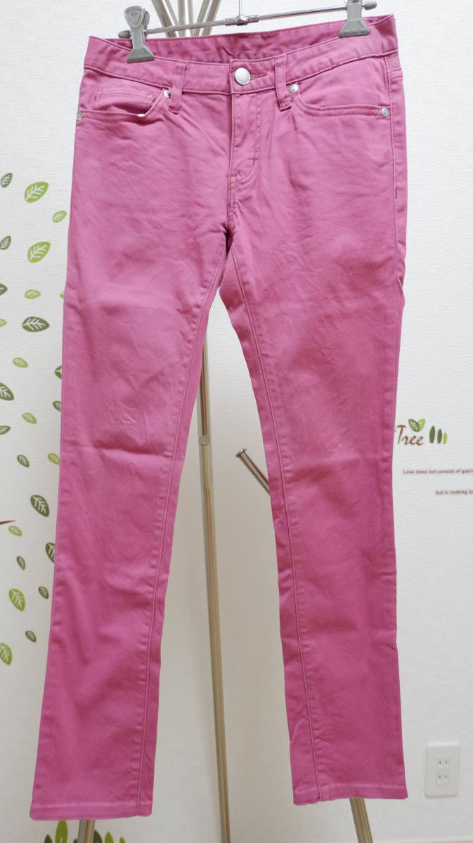 ◎税込特価◎GUピンク系61◎スリム/スキニー40デニム/ジーンズ★Used拍卖