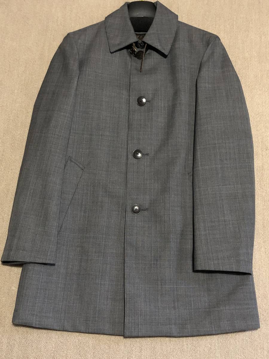 新品未使用ナノユニバースステンカラーコートグレーチェック柄nanouniverse拍卖