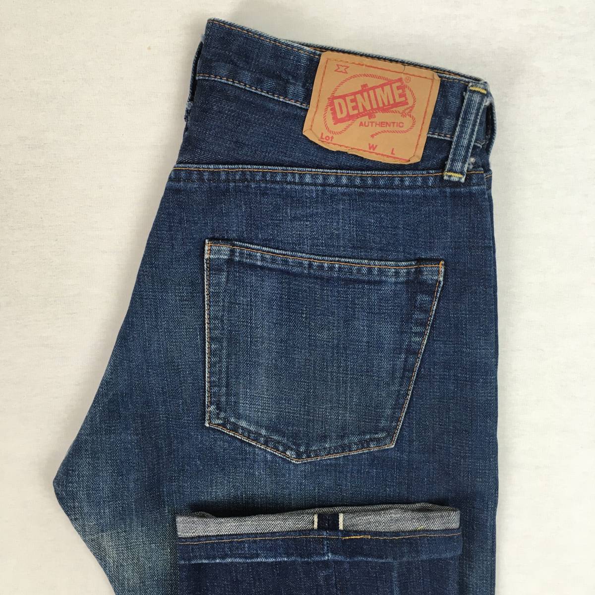 【旧 青タブ】DENIME ドゥニーム ORIZZONTI オリゾンティ 66タイプ 日本製 左綾デニム セルビッチ 黄耳 銅ボタン ボタンフライ 紙パッチ拍卖