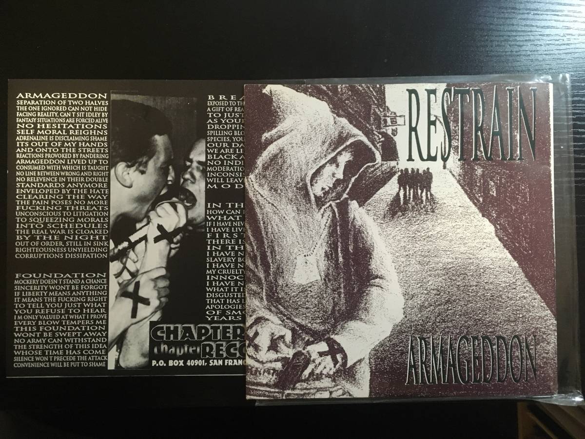 Restrain Armageddon 7EP nyhc earth crisis new school state craft naiad crystal lake拍卖