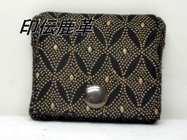 限定一点品 送料無料 245-4印伝鹿革の小銭入れ拍卖